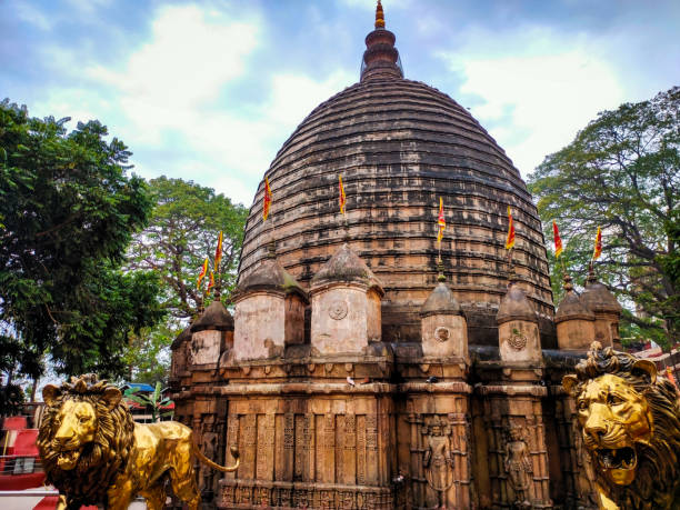 ancient temple architecture at day from flat angle ancient temple architecture at day from flat angle image is taken at kamakhya temple guwahati assam india. guwahati stock pictures, royalty-free photos & images