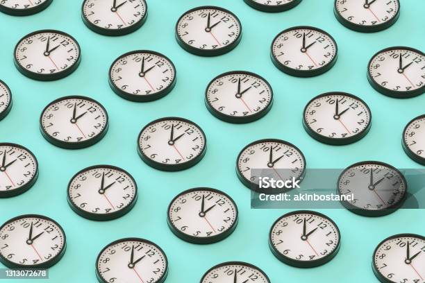 Wall Clock Background Stock Photo - Download Image Now - Clock, The Past, Large Group Of Objects