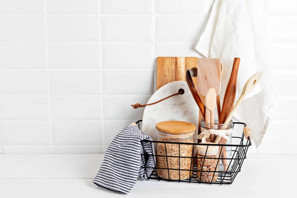 istock Eco friendly kitchen utensils and decoration, sustainable ethical lifestyle, zero waste storage 1313075787