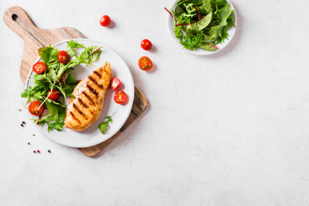 istock Healthy keto lunch with grilled chicken 1313081797