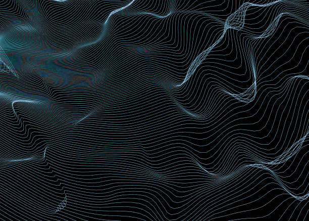 istock Particles form line and surface grid. 3d rendering. Science fiction background of glowing particles. 1313101073