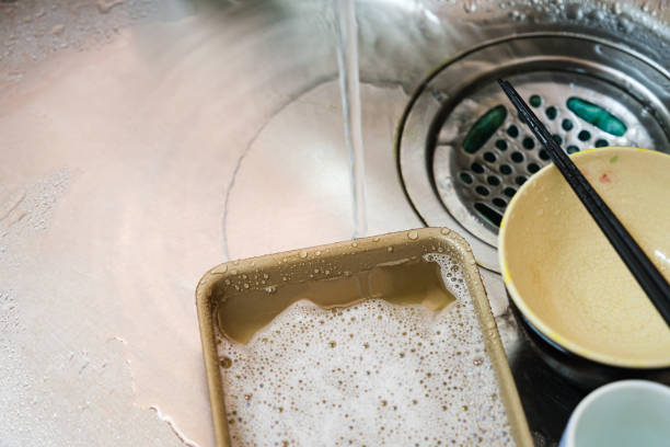 istock Dirty dishes in the sink 1313101208