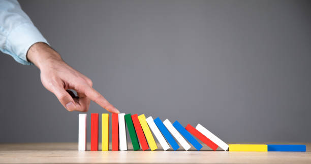 istock man hand stop color wooden blocks 1313102455