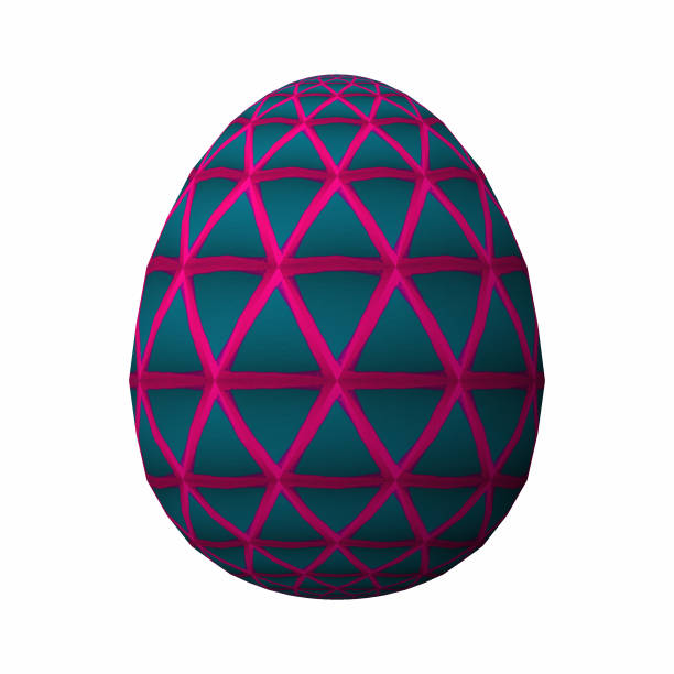 istock Happy Easter, Artfully designed and colorful 3D easter egg, 3D illustration on white 1313102868