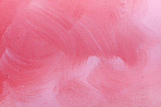 pintura de fondo rosa sobre lienzo, pintura acrílica - color rosa fotografías e imágenes de stock