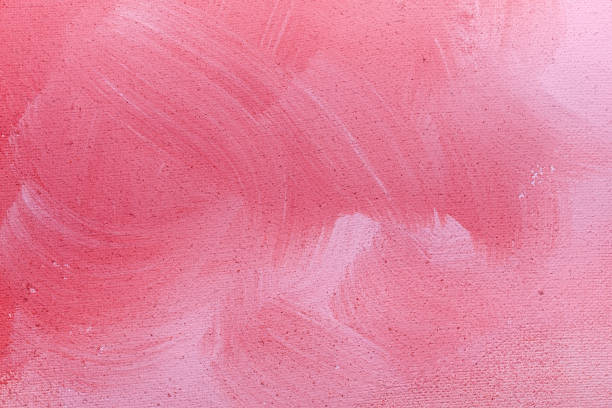 キャンバスにピンクの背景の絵画、 アクリル絵画 - ピンク　背景 ストックフォトと画像