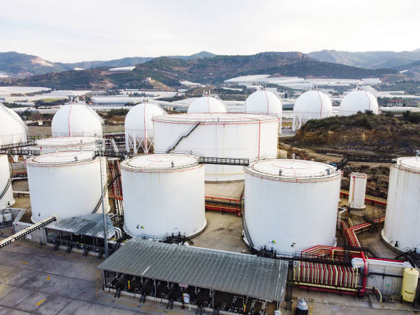 istock Storage tanks for liquefied natural gas 1313107851