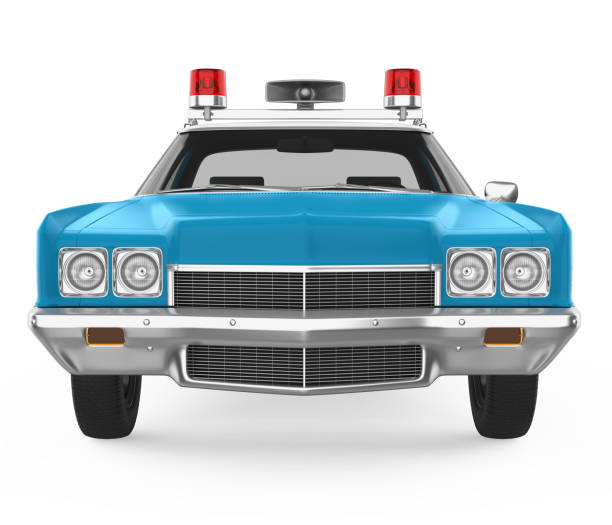 istock Vintage Police Car Isolated 1313109963