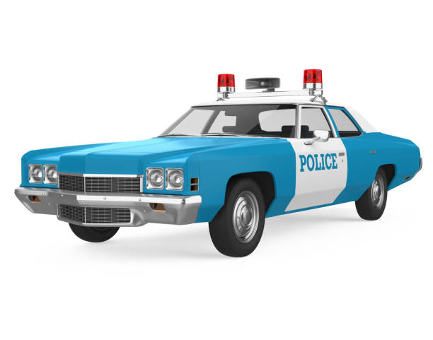 istock Vintage Police Car Isolated 1313110027