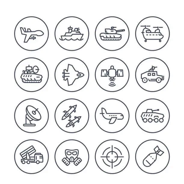 Vector illustration of fitness, health, gym trendy icons on circles