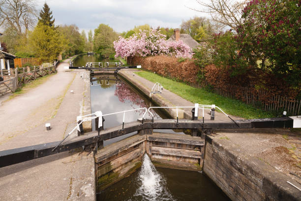 istock Canal lock, London, UK 1313114168