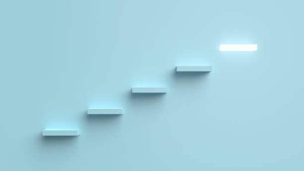 istock The ladder of success that sparkles. 3D Render 1313116510