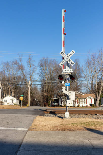 istock Railway or railroad tracks for train transportation 1313119136
