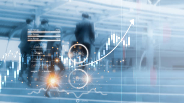 istock Business people step up and analyzing sales data and economic growth graph chart. Panoramic banner of success business with copy space 1313121964