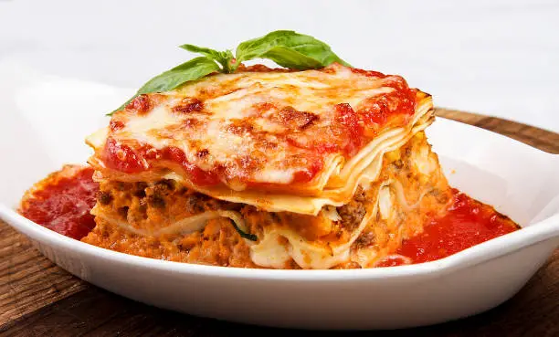 Lasagne. Traditional Italian dish