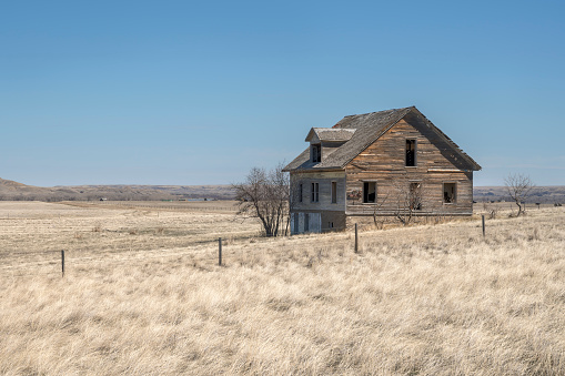Ruin on the border of Alberta and Saskatchewan near the village of Empress