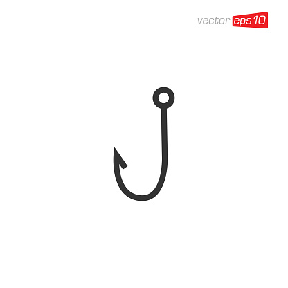 Fishing Hook Icon Design Vector