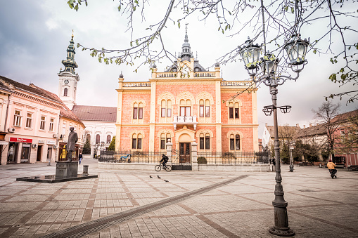 The famous City Library in Novi Sad, established in the 19th century is one of the most famous buildings in the old district of Novi Sad center.