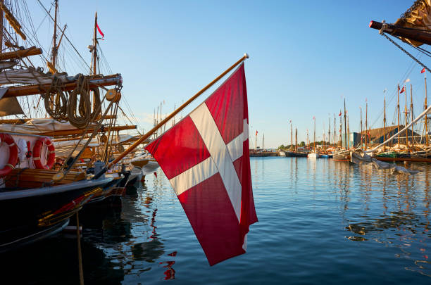 Ships in harbor during a sail ship festival in Assens Harbor in Denmark
