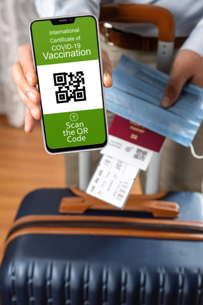 istock International Vaccine Certificate QR Code on the smartphone screen 1313141133