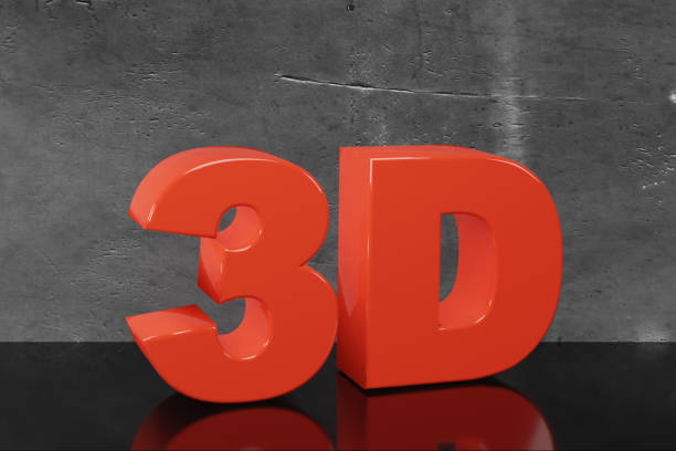 istock 3D on a black background in front of a metal wall. 1313142789