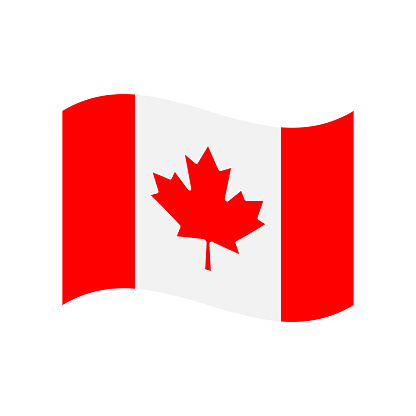 Canada Flag Icon Vector Illustration - Wave