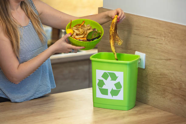 istock The responsible woman throws organic trash into the bin for compost. 1313152312