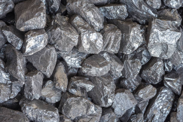 istock Full Frame texture of energy-efficient black eco-pea coal for heating systems 1313152583