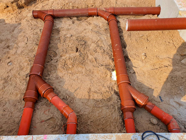 istock Plastic pipes for sewerage ,on the building site 1313152754