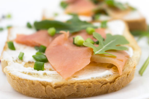 istock Toast with chum salmon fish 1313153552