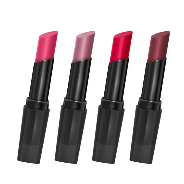 istock Set of color lipsticks. Red lipstick, Realistic lipstick isolated on white background 1313153918
