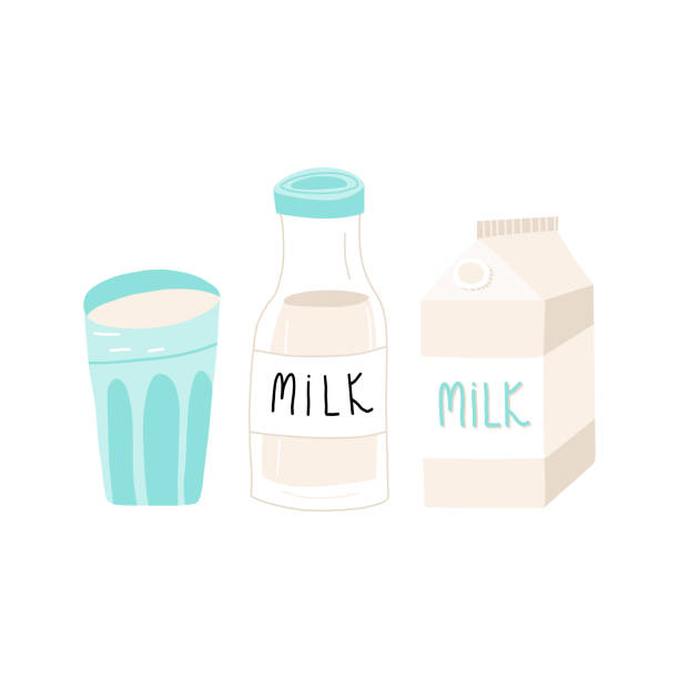 Cartoon Milk Bottle With Label And Text Illustrations, Royalty-Free Vector  Graphics & Clip Art - iStock