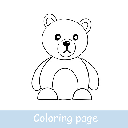 Ilustración de Linda Página Para Colorear Osos De Dibujos Animados Aprende  A Dibujar Animales Arte De Línea Vectorial Dibujo A Mano Libro Para  Colorear Para Niños Imprimir Para Una Camiseta Etiqueta O