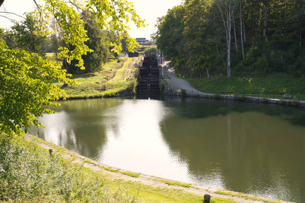 istock Landscape with old Swedish locks 1313160927