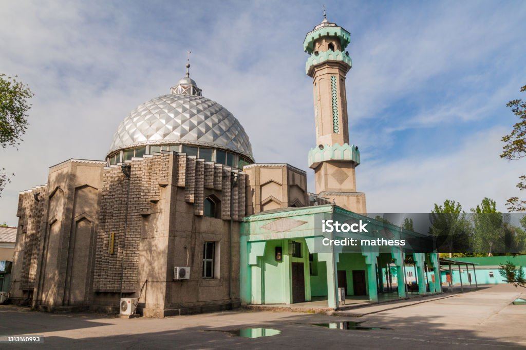 Old Central Mosque in Bishkek,capital of Kyrgyzst Old Central Mosque in Bishkek,capital of Kyrgyzstan Bishkek Stock Photo