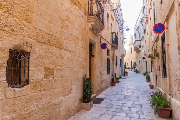 istock Typical narrow street in Birgu town, Mal 1313162617