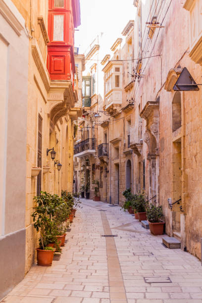 istock Typical narrow street in Birgu town, Mal 1313162618