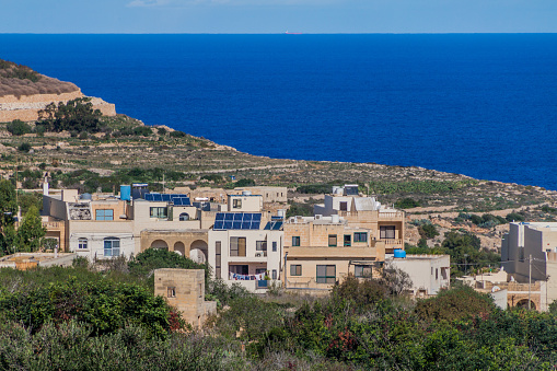 Houses of Xaghra village on Gozo island, Malta