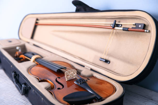 istock Classic violin in the box 1313163888