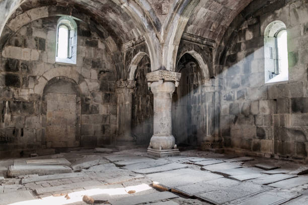 istock Beam of light in Sanahin monastery in Armen 1313166326