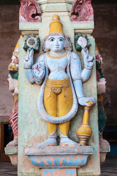 istock VRINDAVAN, INDIA - FEBRUARY 18, 2017: Colorful carved deity on a temple column in Vrindavan, Uttar Pradesh state, Ind 1313169626