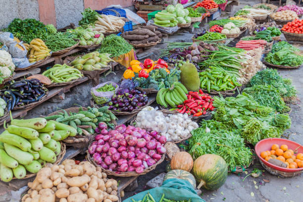 istock Vegetable stall in Udaipur, Rajasthan state, Ind 1313169826