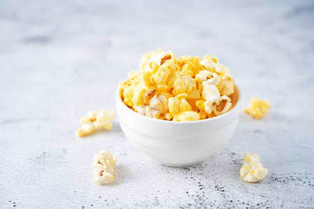 istock Cheesy spicy Popcorn in a bowl 1313169989