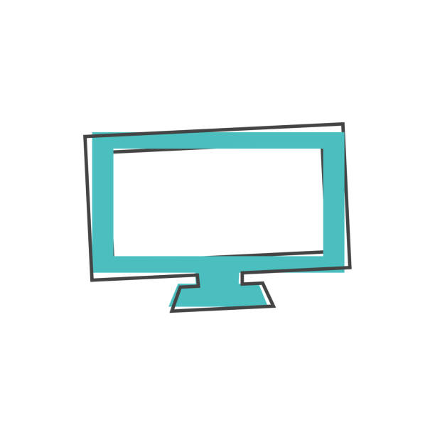 ilustraciones, imágenes clip art, dibujos animados e iconos de stock de ilustración vectorial de un monitor de computadora moderno. monitor sobre el estilo de dibujos animados sobre fondo aislado blanco. - macintosh apple