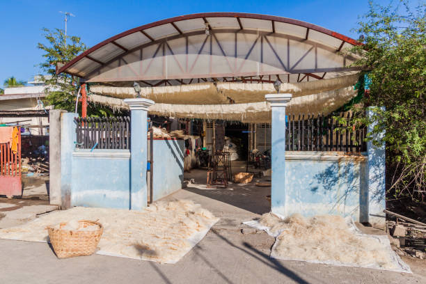 istock Drying noodles in Mandalay, Myanm 1313171744