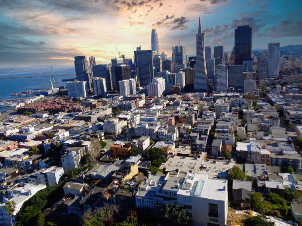 istock above san francisco at a skyscraper in the middle 1313172804