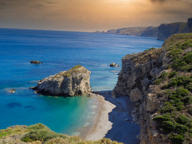 istock nice view to a bay with blue ocean in greece 1313172863