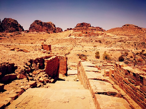 Ruins of the Roman Empire in Petra, Jordan