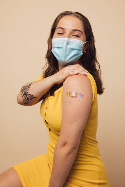 istock Woman after getting covid vaccine 1313176593