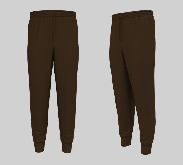 istock Blank joggers mockup, front and side views. Sweatpants 1313184627